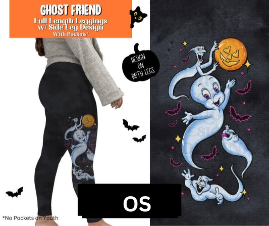 Ghost Friend Full Length Leggings w/ Side Leg Designs