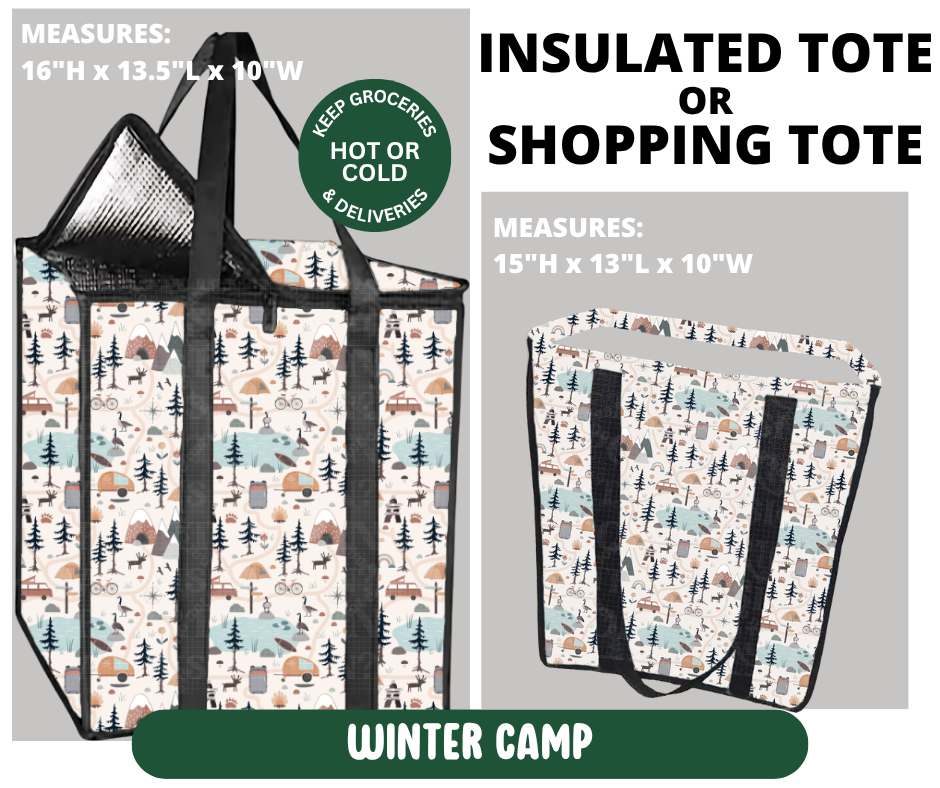 Preorder! Closes 10/7. ETA Jan. Winter Camp Shopping & Insulated Tote