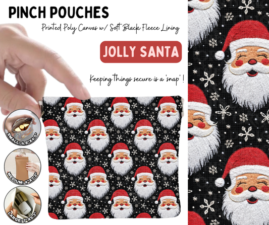 Preorder! Closes 8/19. ETA Nov. Jolly Santa Pinch Pouches in 3 Sizes