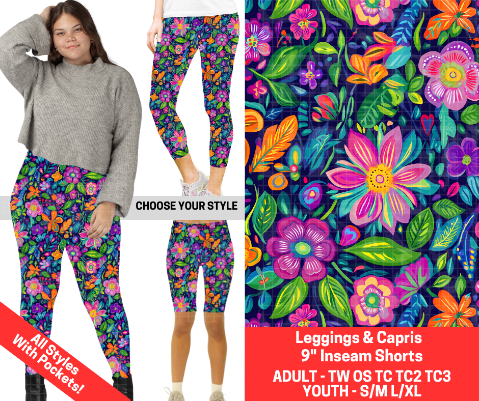 Preorder! Closes 2/12. ETA May. Frida's Garden Combo Legging Lengths