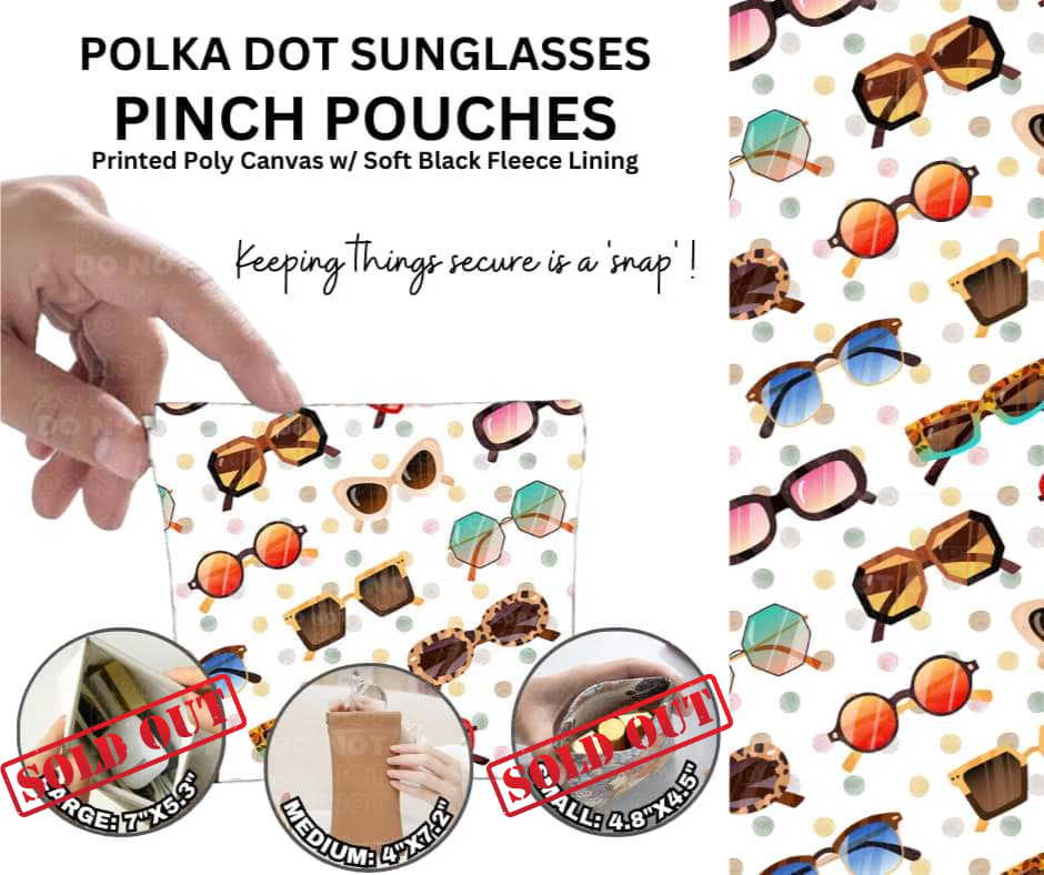 Polka Dot Sunglasses Pinch Pouches