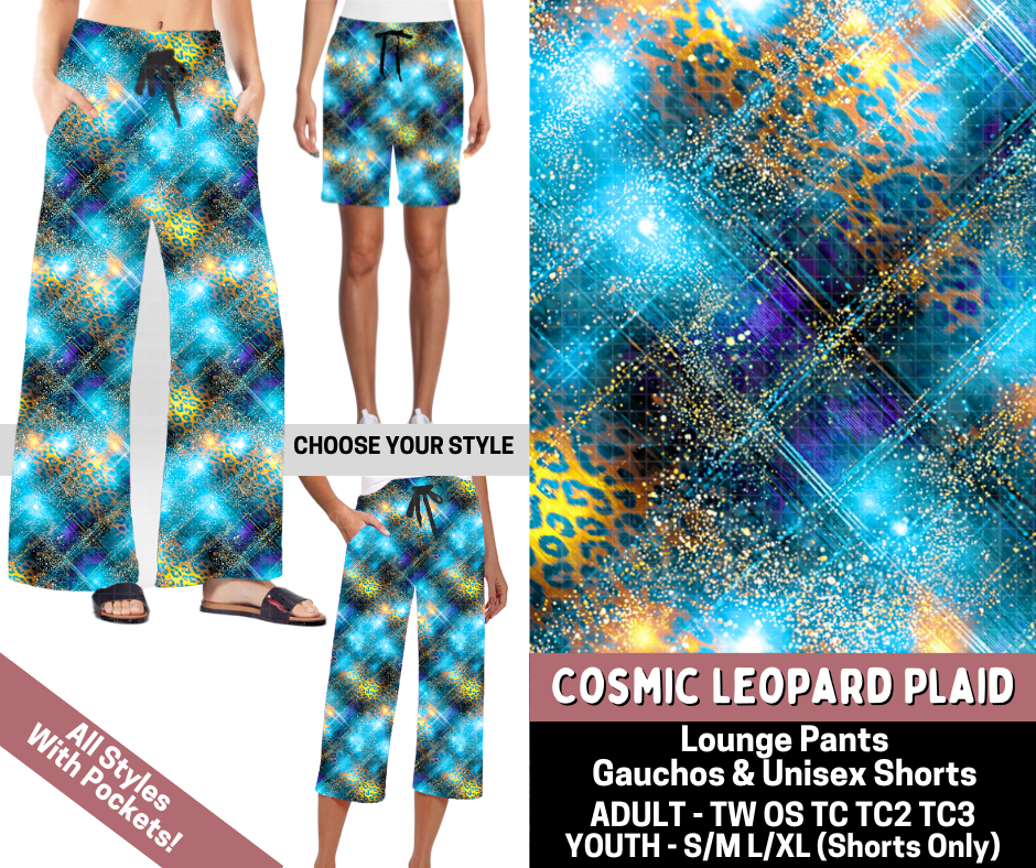 Preorder! Closes 6/11. ETA Sept. Cosmic Leopard Plaid Combo Lounge Lengths