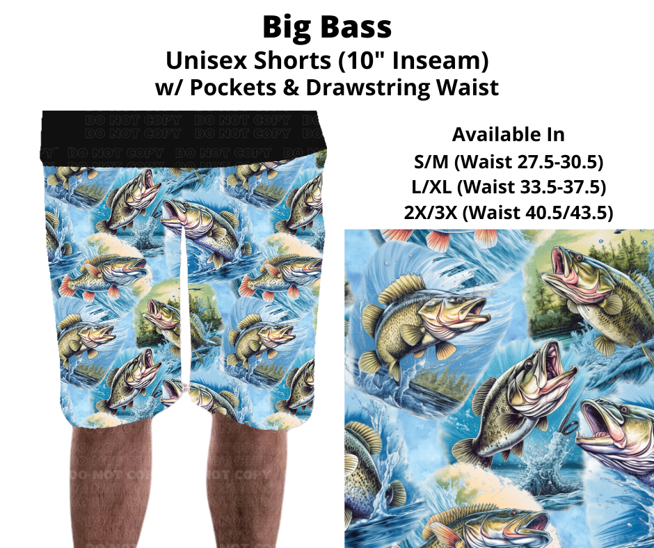 Preorder! Closes 11/27. ETA Feb. Big Bass Unisex Shorts