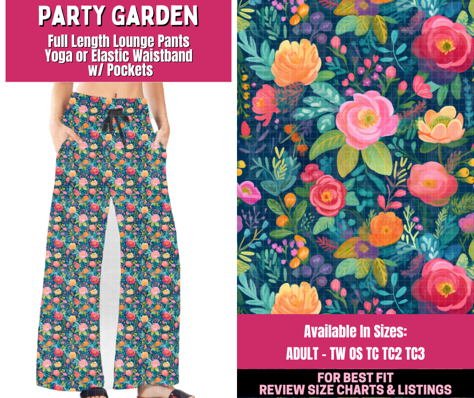 Preorder! Closes 12/31. ETA March. Party Garden Full Length Lounge Pants