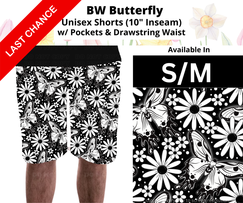 BW Butterfly Unisex Shorts