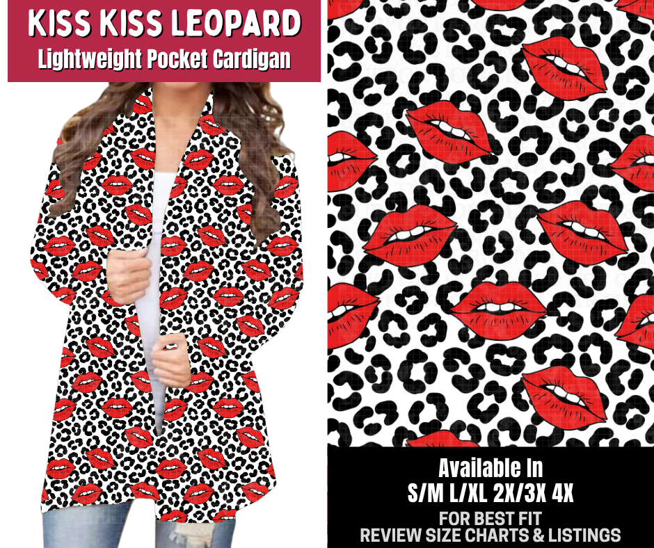Preorder! Closes 10/14. ETA Jan. Kiss Kiss Leopard Pocket Cardigan