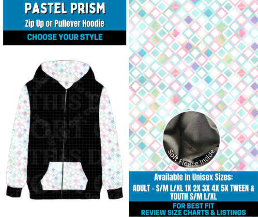 Preorder! Closes 2/2. ETA May. Pastel Prism Zip-Up or Pullover Hoodie