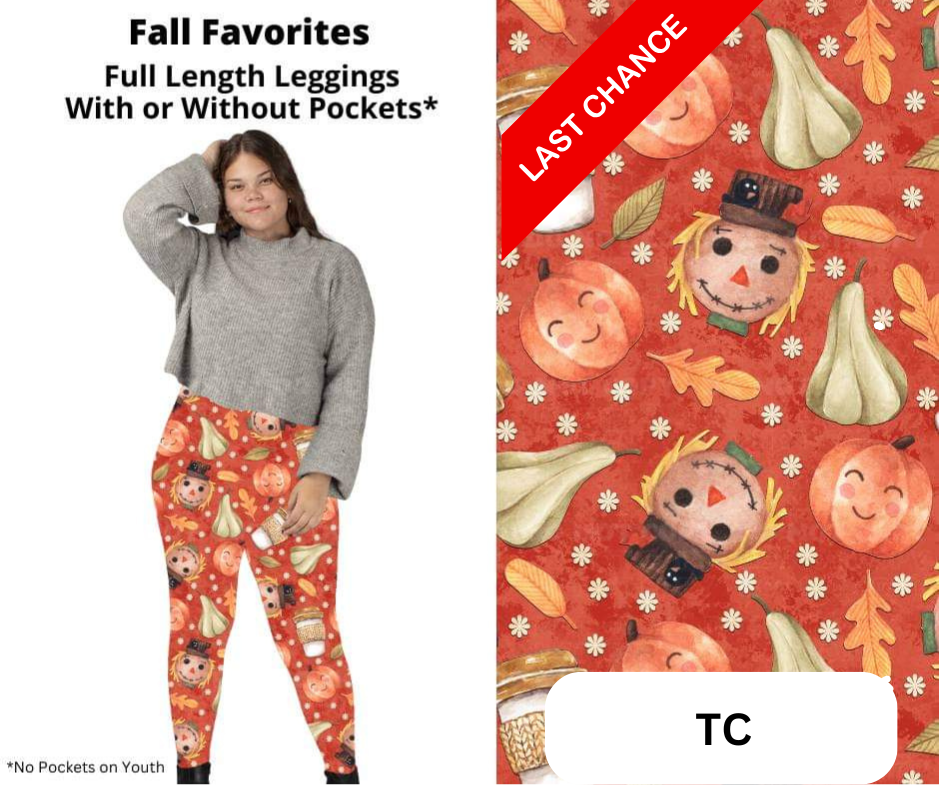 Fall Favorites Full Length Leggings w/ Pockets