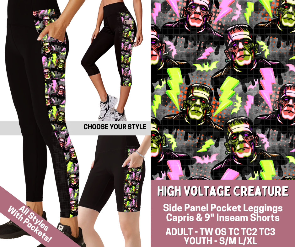 Preorder! Closes 6/4. ETA Sept. High Voltage Creature Combo Side Panel Legging Lengths