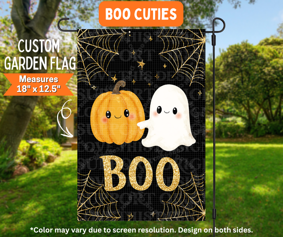 Preorder! Closes 7/6. ETA Oct. Boo Cuties Garden Flag