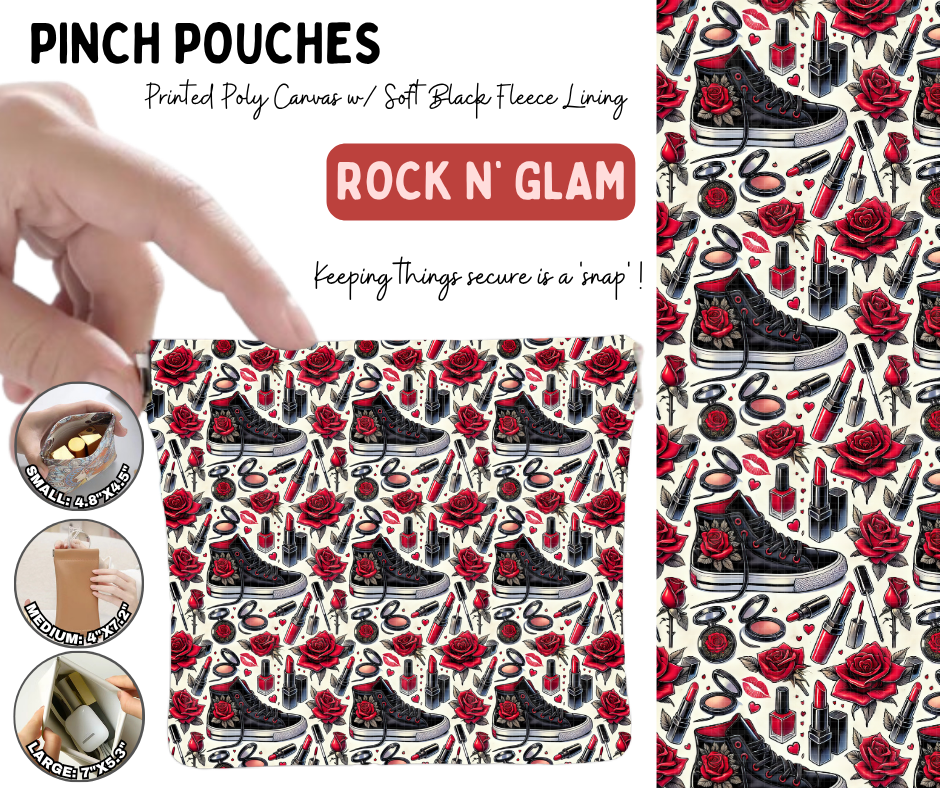 Preorder! Closes 8/19. ETA Nov. Rock N' Glam Pinch Pouches in 3 Sizes