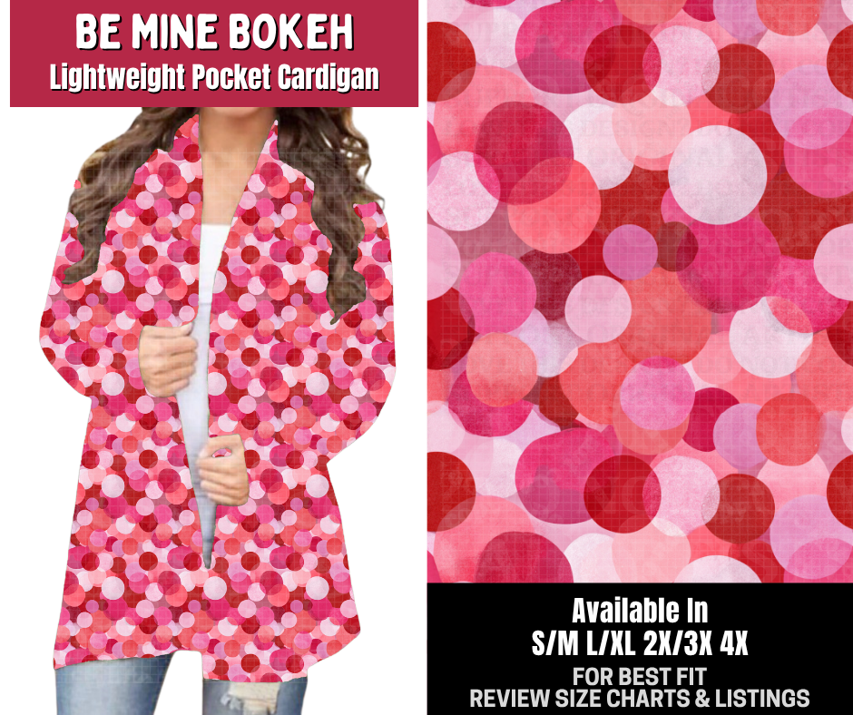 Preorder! Closes 10/14. ETA Jan. Be Mine Bokeh Pocket Cardigan