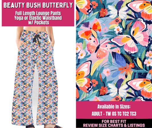 Preorder! Closes 12/31. ETA March. Beauty Bush Butterfly Full Length Lounge Pants