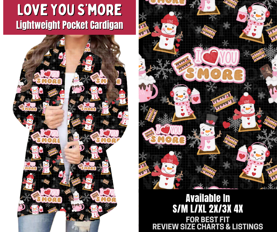 Preorder! Closes 10/14. ETA Jan. Love You S'more Pocket Cardigan