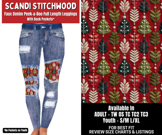Preorder! Closes 8/31. ETA Dec. Scandi Stitchwood Full Length Faux Denim Peekaboo