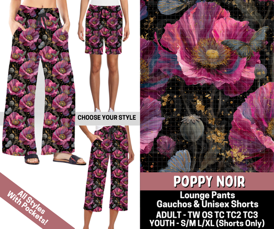 Preorder! Closes 6/11. ETA Sept. Poppy Noir Combo Lounge Lengths