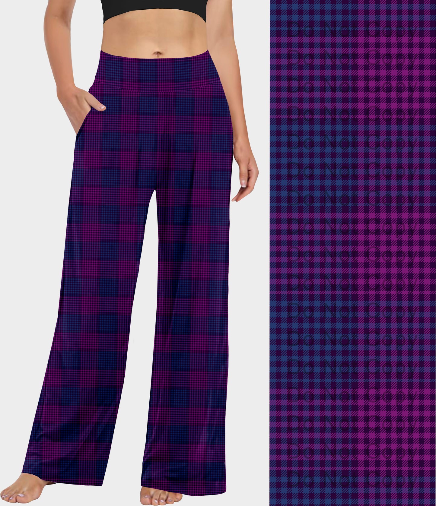 RTS - Shades of Purple Plaid Lounge Pants