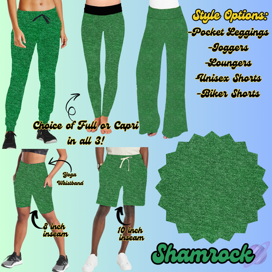 COLORFUL DENIM RERUN-SHAMROCK-BOTTOMS 5 STYLES-PREORDER CLOSING 12/22