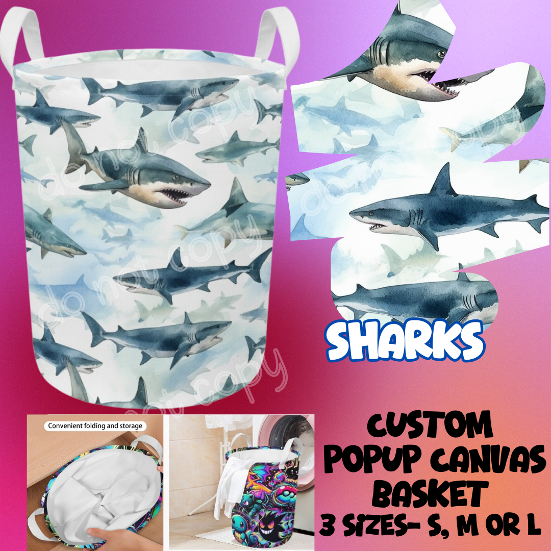 SHARKS - STORAGE BASKETS - PREORDER CLOSING 12/4