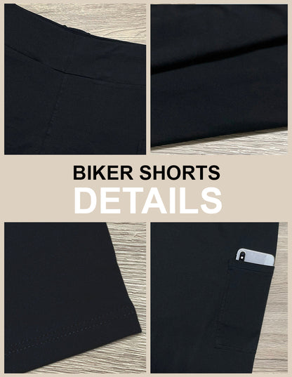 RTS - Denim Stars Biker Shorts with Pockets