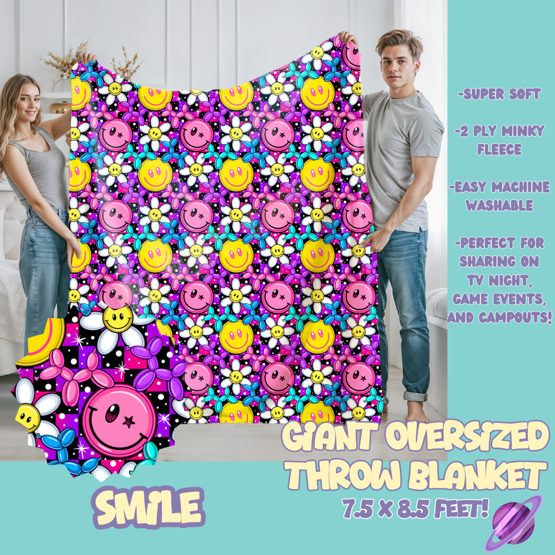 SMILEY - OVERSIZED THROW BLANKET 11 - PREORDER CLOSING 2/2