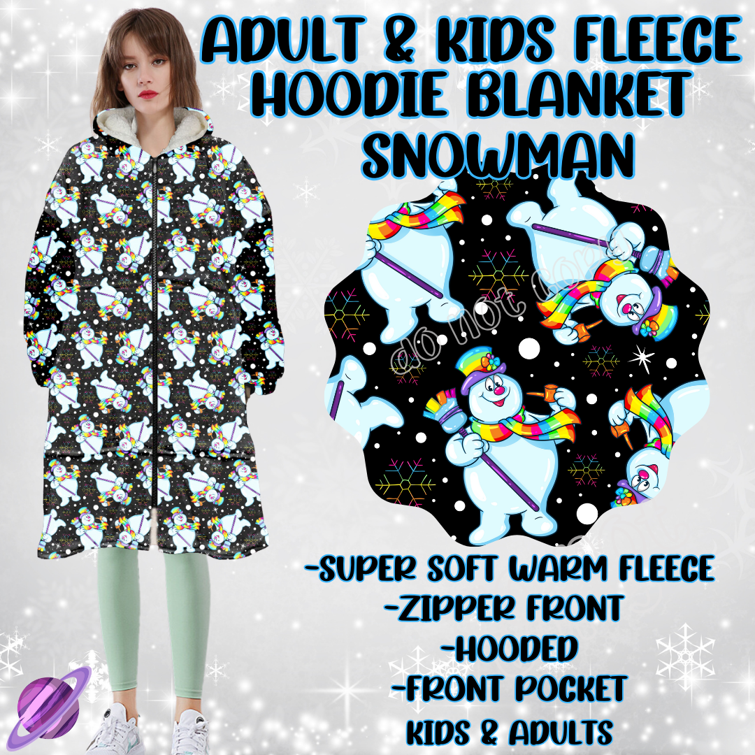 SNOWMAN - HOODIE BLANKET RUN PREORDER CLOSING 12/18