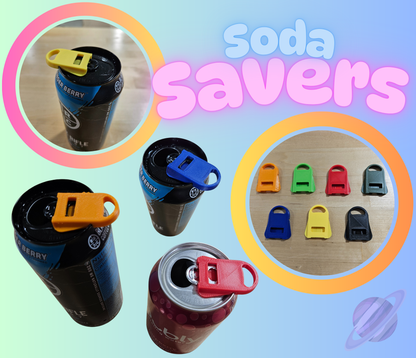 3D PRINTED SODA CAN SAVER DRINK OPENERS-5 PACK
