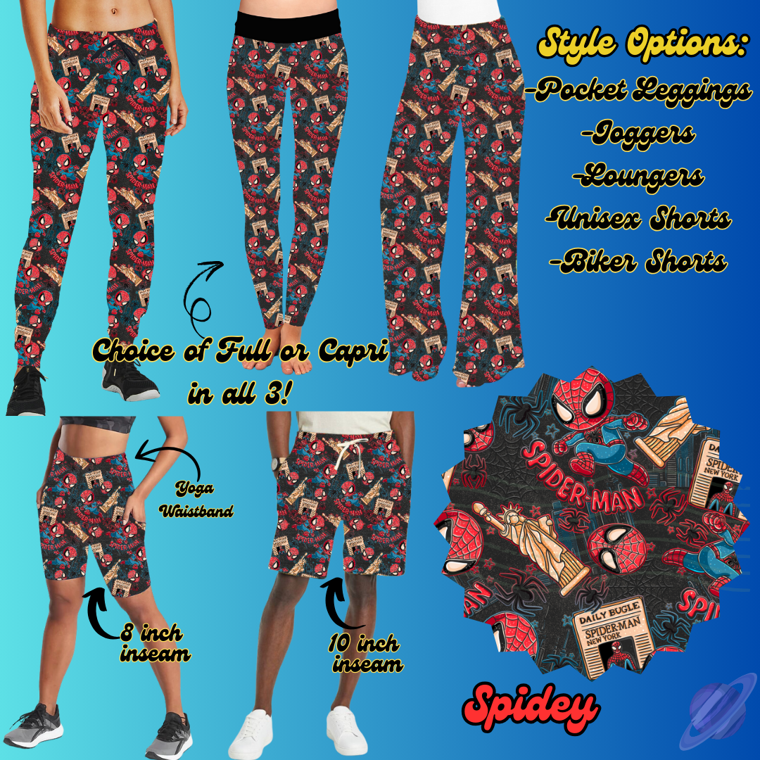 SPIDEY - LEGGING/JOGGER/LOUNGER/SHORTS - BATCH 100 PREORDER CLOSING 1/20