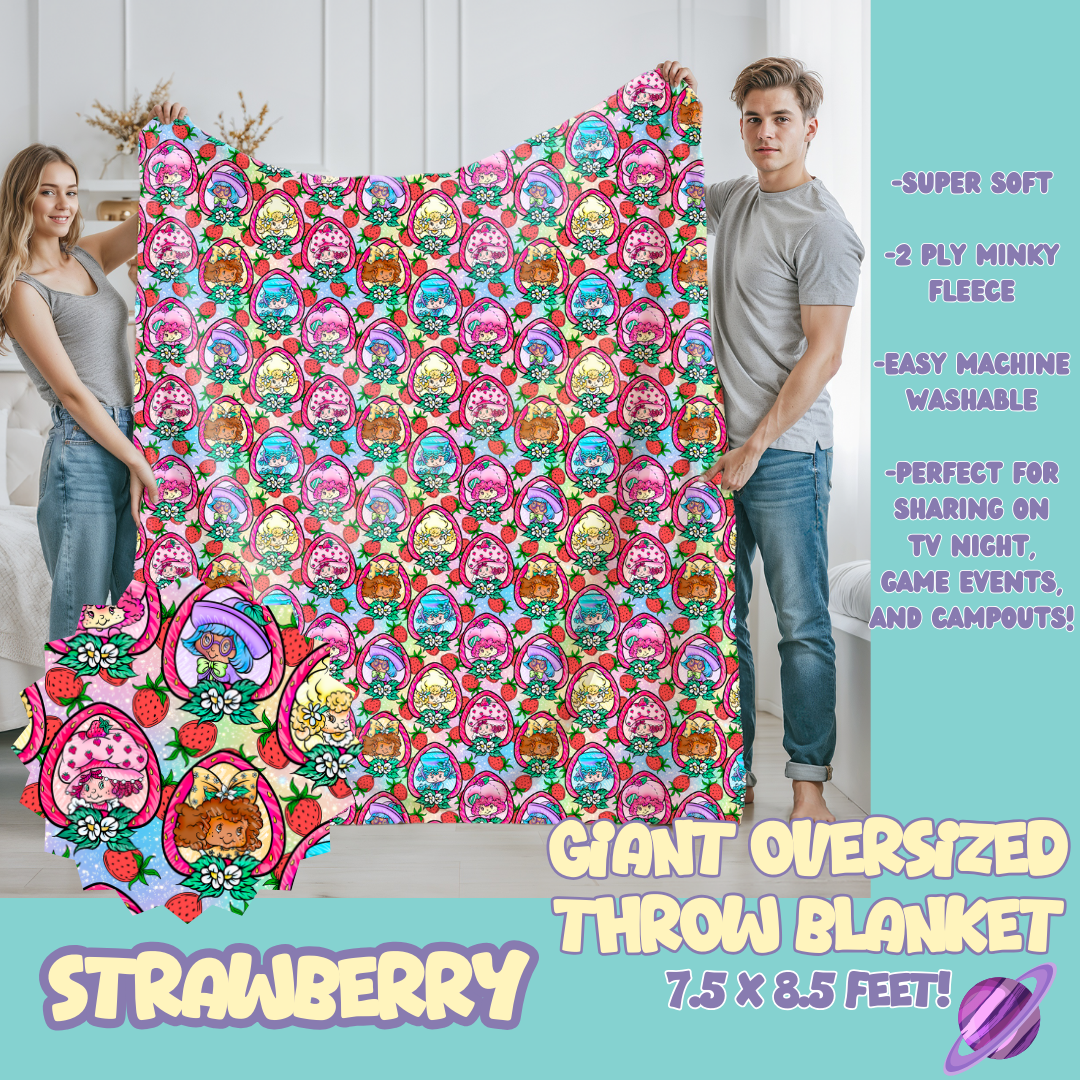 STRAWBERRY - OVERSIZED THROW BLANKET 11 - PREORDER CLOSING 2/2