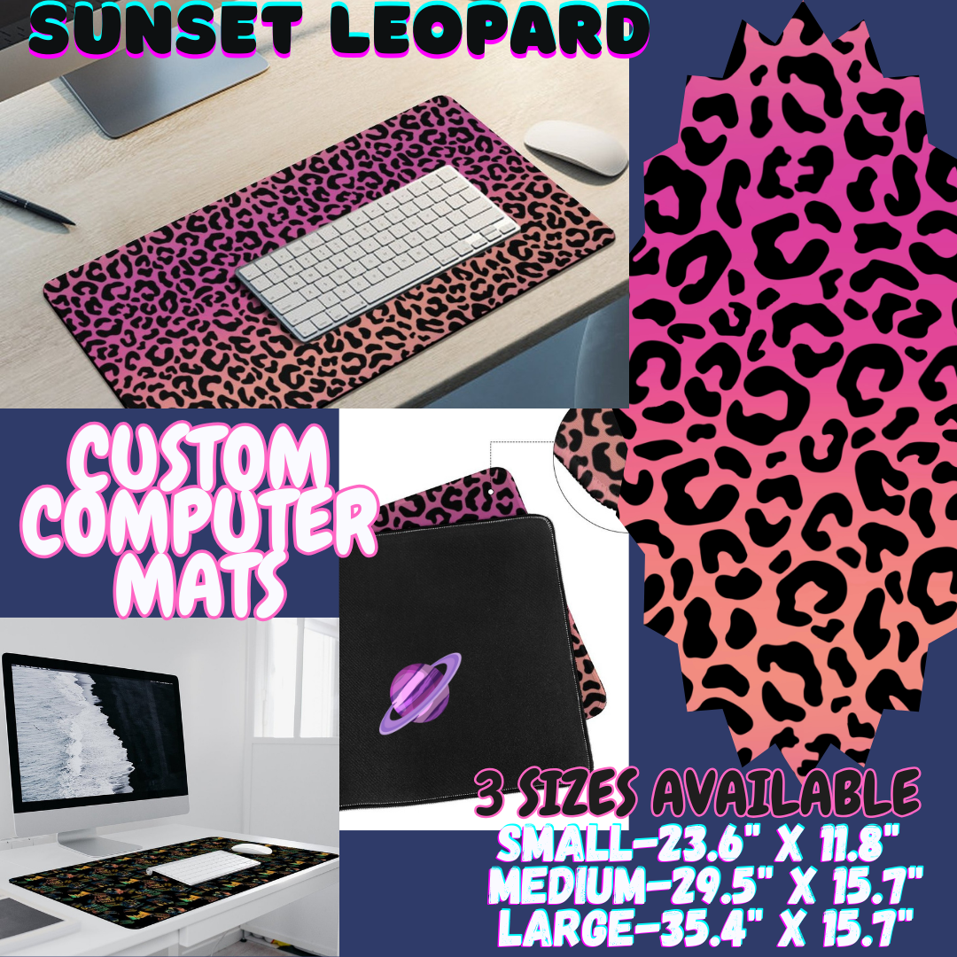 SUNSET LEOPARD - COMPUTER MAT PREORDER CLOSING 12/6