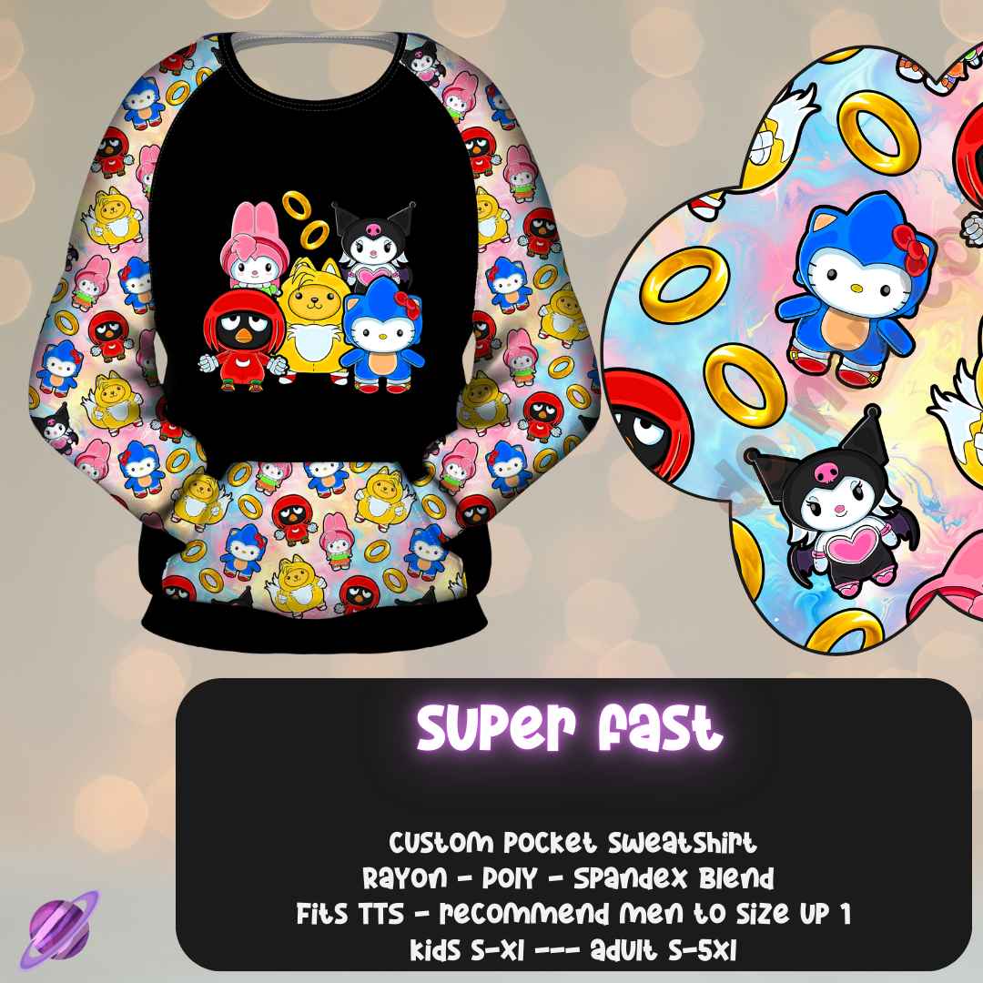 SUPER FAST - POCKET SWEATSHIRT - KITTY COSPLAY RUN CLOSING 11/15