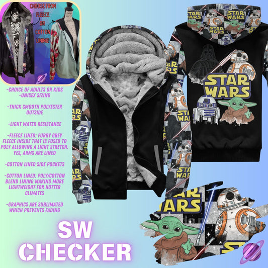 JACKET RUN 14-SW CHECKER-FLEECE OR COTTON LINER-PREORDER CLOSING 12/16