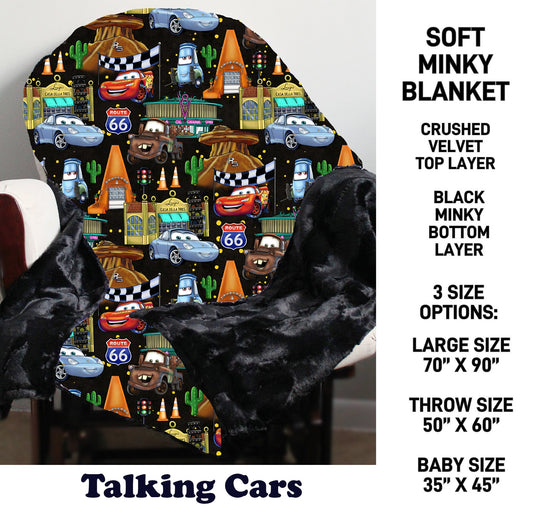 MN8K - Talking Cars Minky Blanket - Preorder Due 10/18 ETA: Early Dec