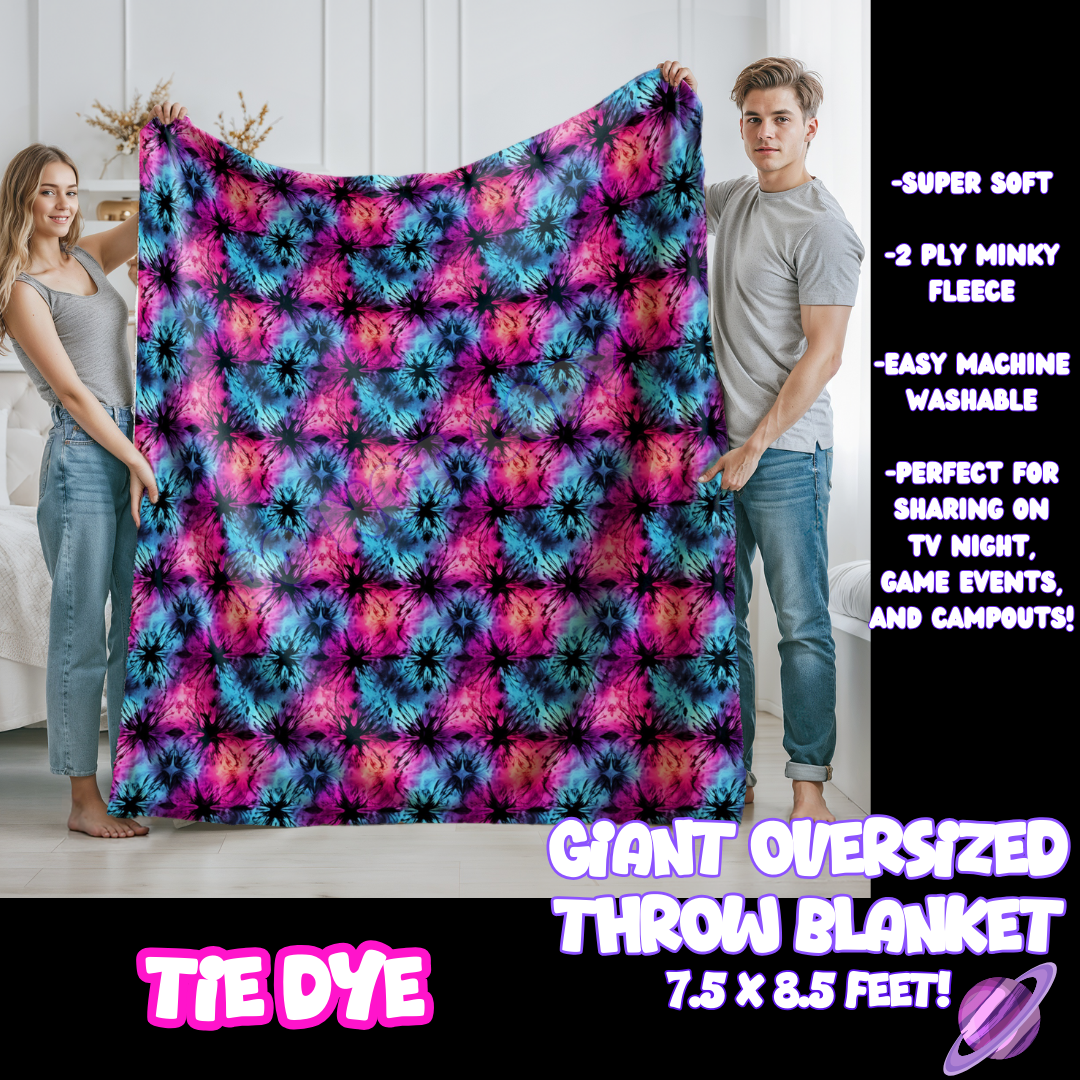 TIE DYE- GIANT SHAREABLE THROW BLANKETS ROUND 10-PREORDER CLOSING 12/2