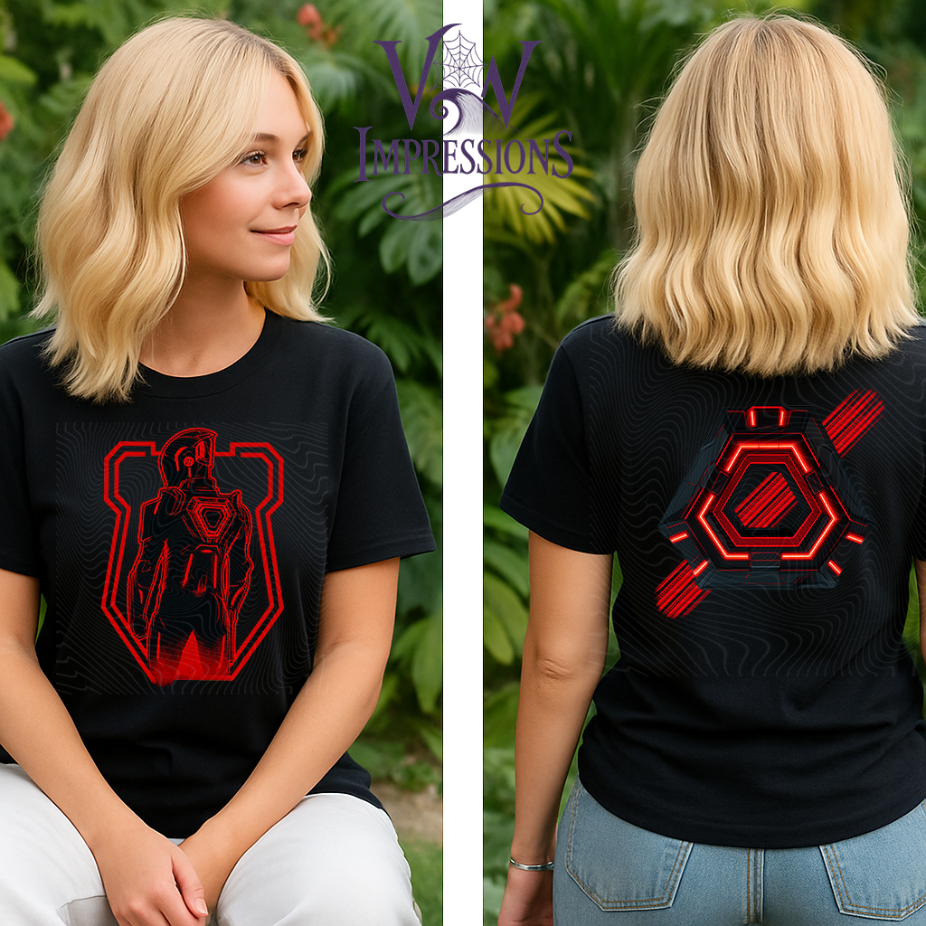 Red Vs Blue Light Cycle Inspired Tron Digital Files Front, Back and Seamless Design