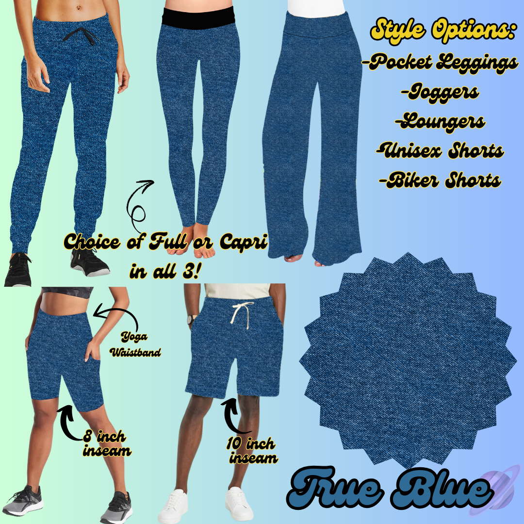 COLORFUL DENIM RERUN-TRUE BLUE-BOTTOMS 5 STYLES-PREORDER CLOSING 12/22
