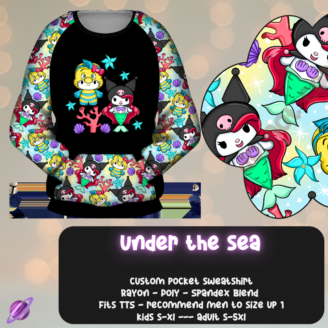 UNDER THE SEA - POCKET SWEATSHIRT - KITTY COSPLAY RUN CLOSING 11/15