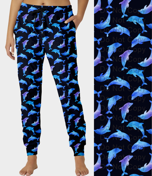 RTS - Watercolor Dolphins Joggers