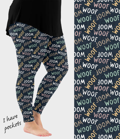 RTS - Woof Leggings with Pockets