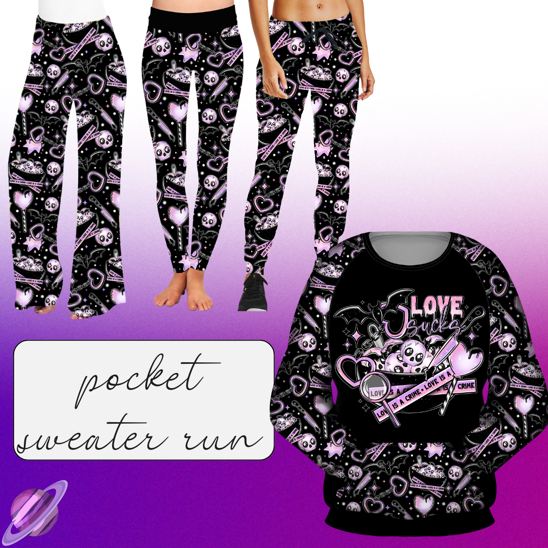 LOVE SUCKS - LEGGING/JOGGER/LOUNGER - POCKET SWEATERS & BOTTOMS PREORDER CLOSING 11/17