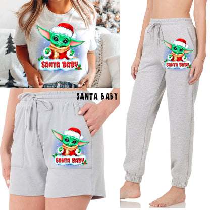 LOUNGEWEAR RUN-SANTA BABY TEE- PREORDER CLOSING 9/30