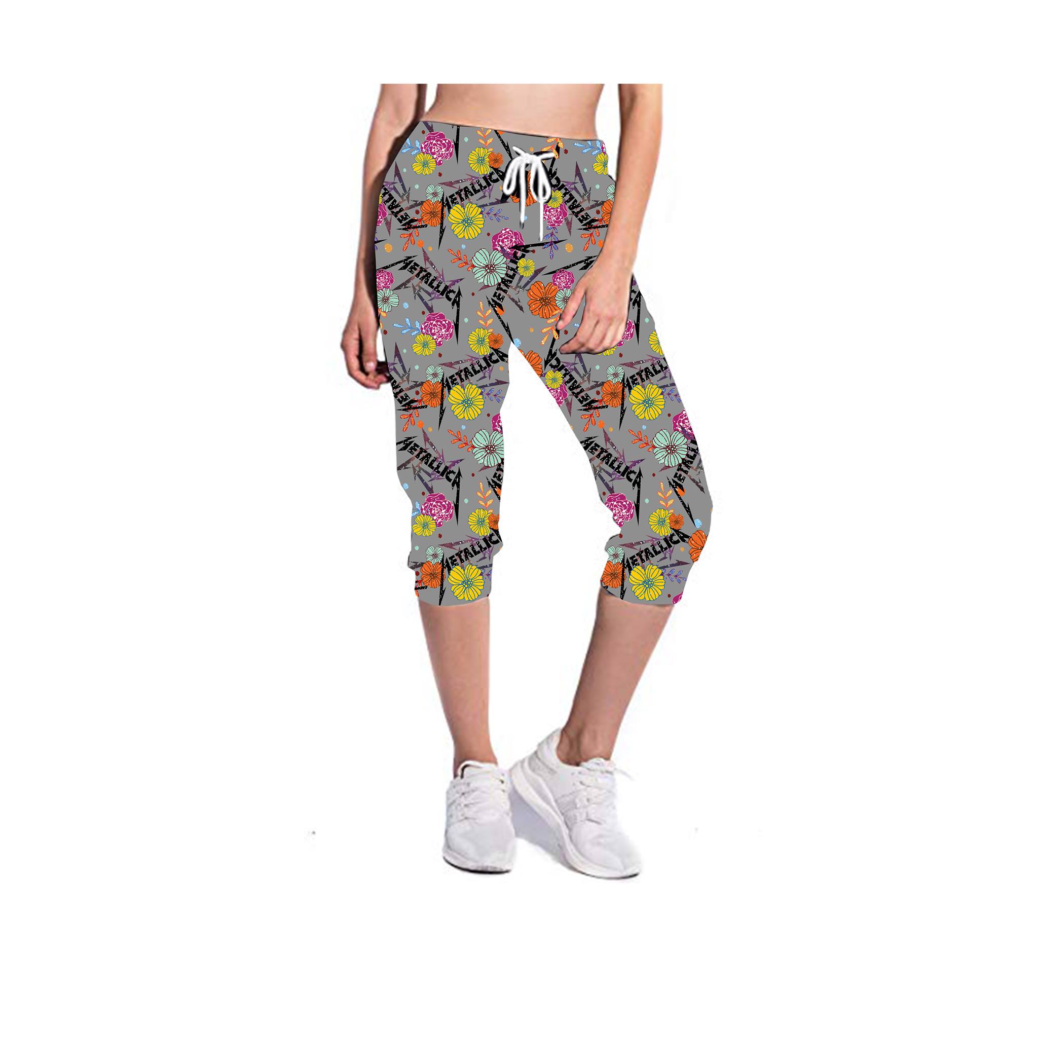 BAND RUN 2- UNFORGIVEN FLORAL LEGGINGS/CAPRI/JOGGERS