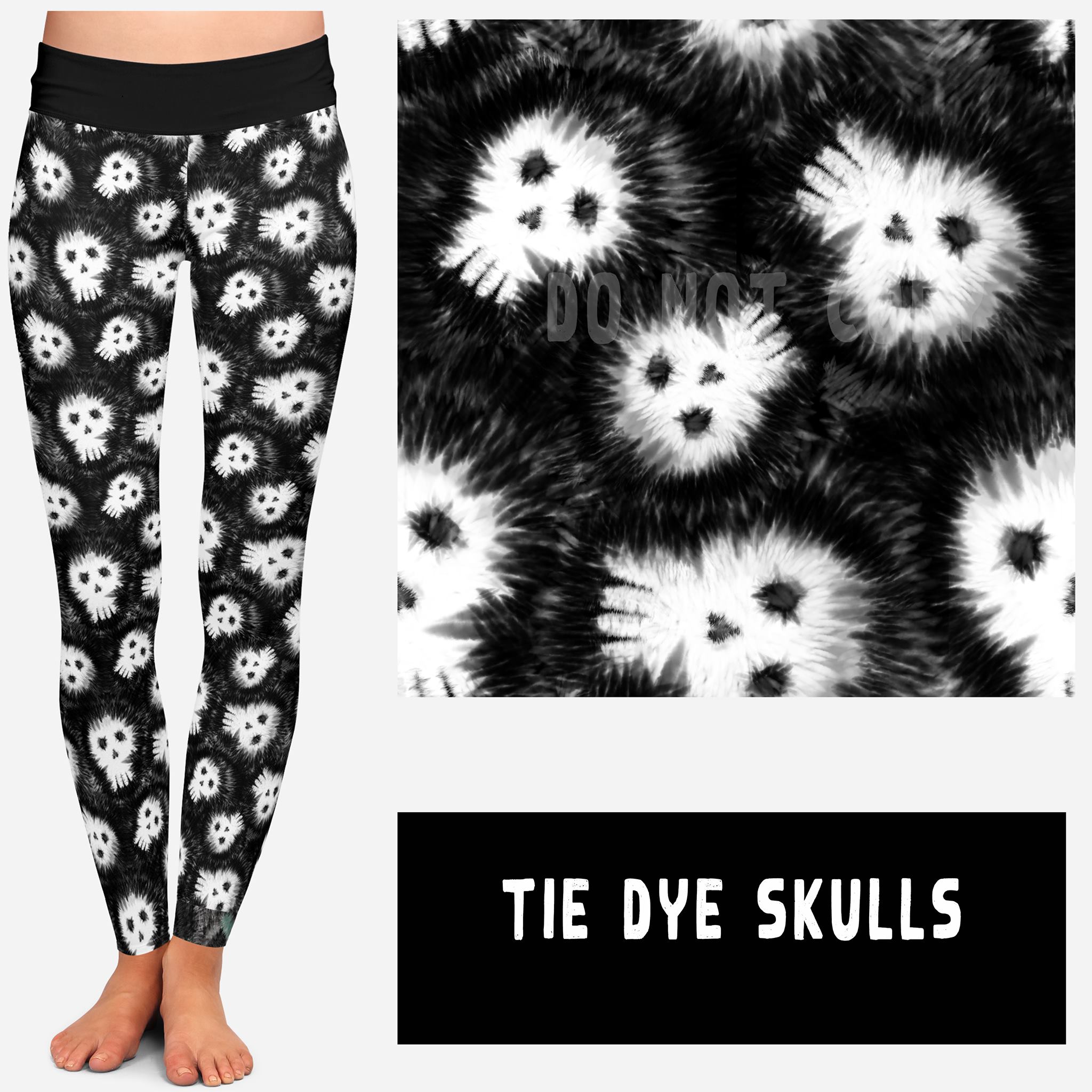 HIPPIE HALLOWEEN-TIE DYE SKULLS JOGGERS