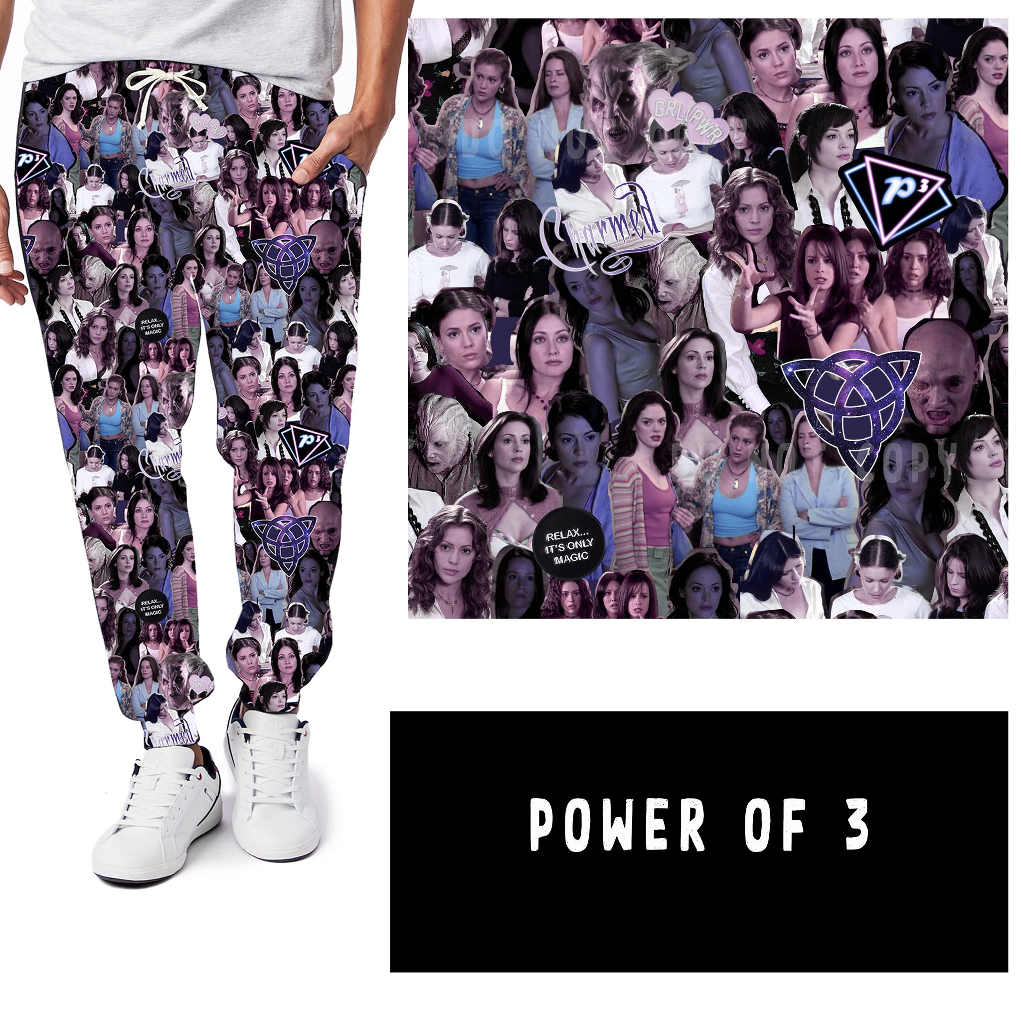 NOSTALGIC WEIRDOS RUN-POWER OF 3 LEGGINGS/JOGGERS