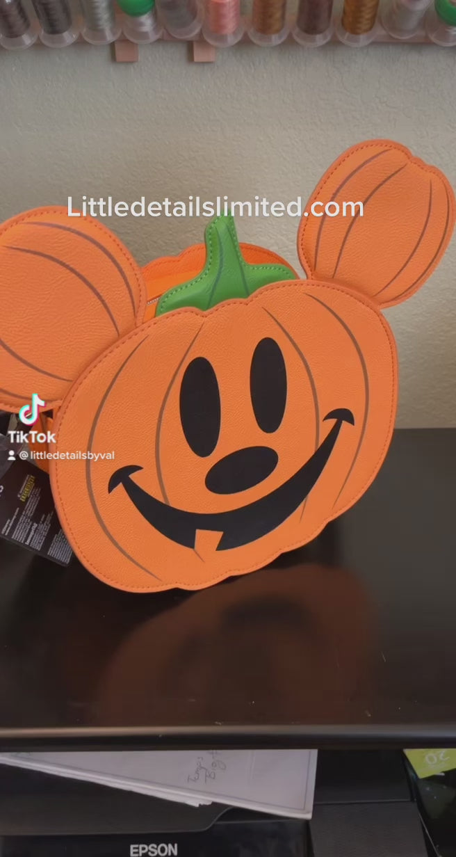 Pumpkin Mickey Loungefly Crossbody Bag