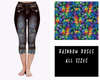 LEGGING JEAN RUN-RAINBOW ROSES (ACTIVE BACK POCKETS)