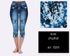 LEGGING JEAN RUN-BLUE SPLATTER (ACTIVE BACK POCKETS)