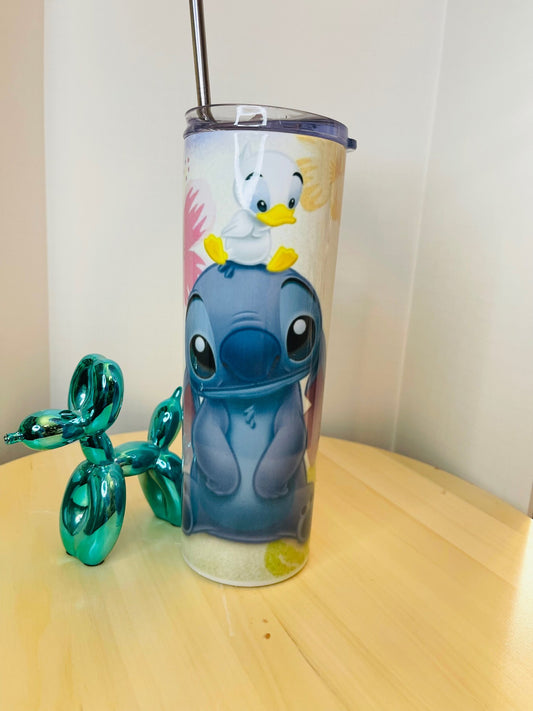 Ducky blue dog 20oz tumbler