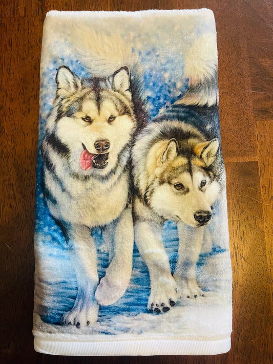 Malamute hand towels