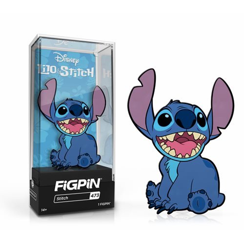 Stitch Sitting Stitch FiGPiN Classic Enamel Pin